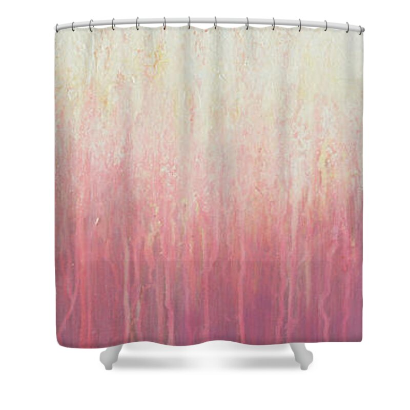 Contemporary Painting Shower Curtain featuring the painting Waves of Lights by Jaison Cianelli