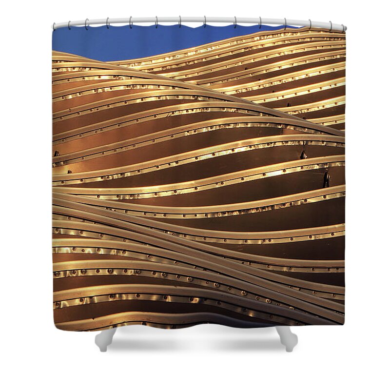 Architecture Shower Curtain featuring the photograph Waves of Steel by Christopher McKenzie