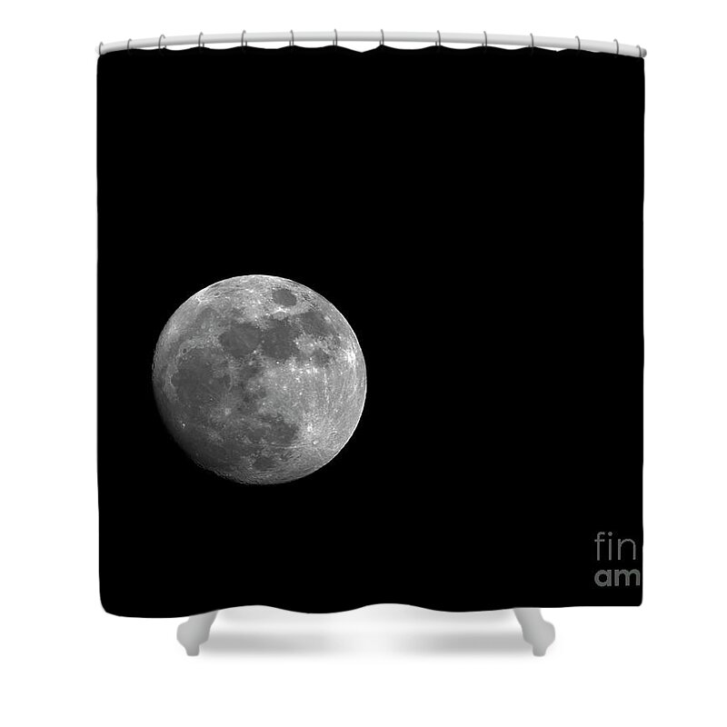 90% Illumination Shower Curtain featuring the photograph Waxing Gibbous - 4 by David Bearden