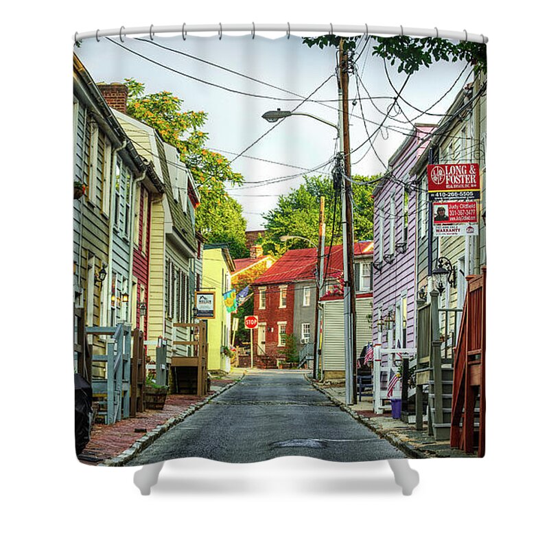 Annapolis Shower Curtain featuring the photograph Way Downtown by Walt Baker