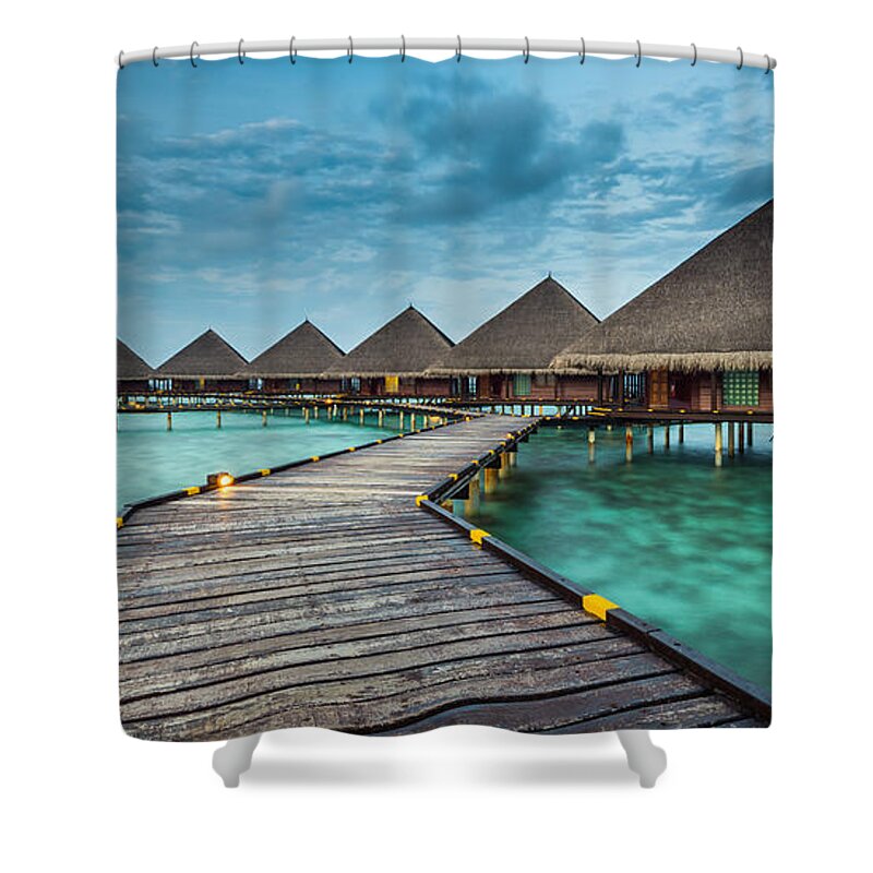 Amazing Shower Curtain featuring the photograph Way To Luxury 2x1 by Hannes Cmarits