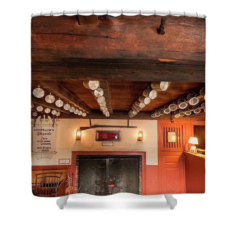 Framingham Massachsetts Shower Curtain featuring the photograph Wayside Inn Bar by Tom Singleton