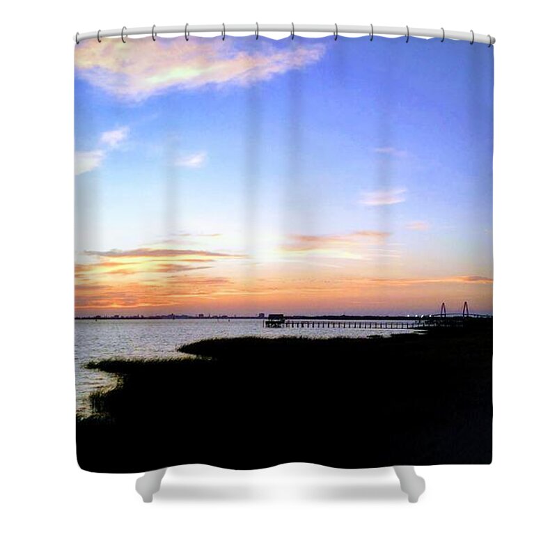 Charleston Shower Curtain featuring the photograph We Have Arrived by Sherry Kuhlkin