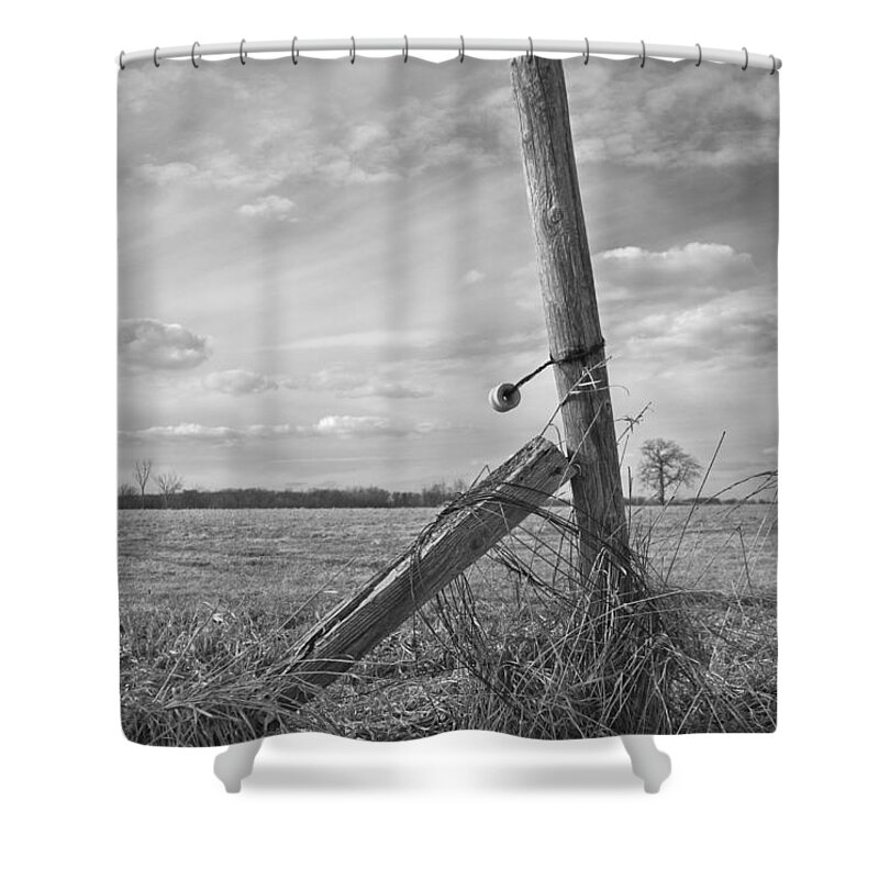 Fencepost Shower Curtain featuring the photograph Weathered by Inspired Arts