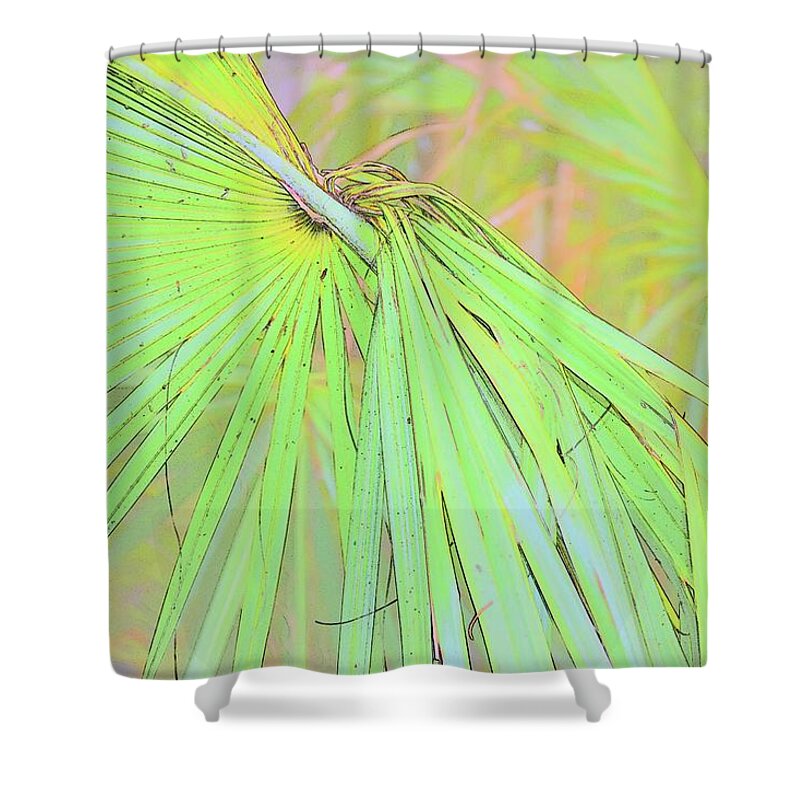 Artistic Shower Curtain featuring the photograph Weave Me A Palm by Florene Welebny