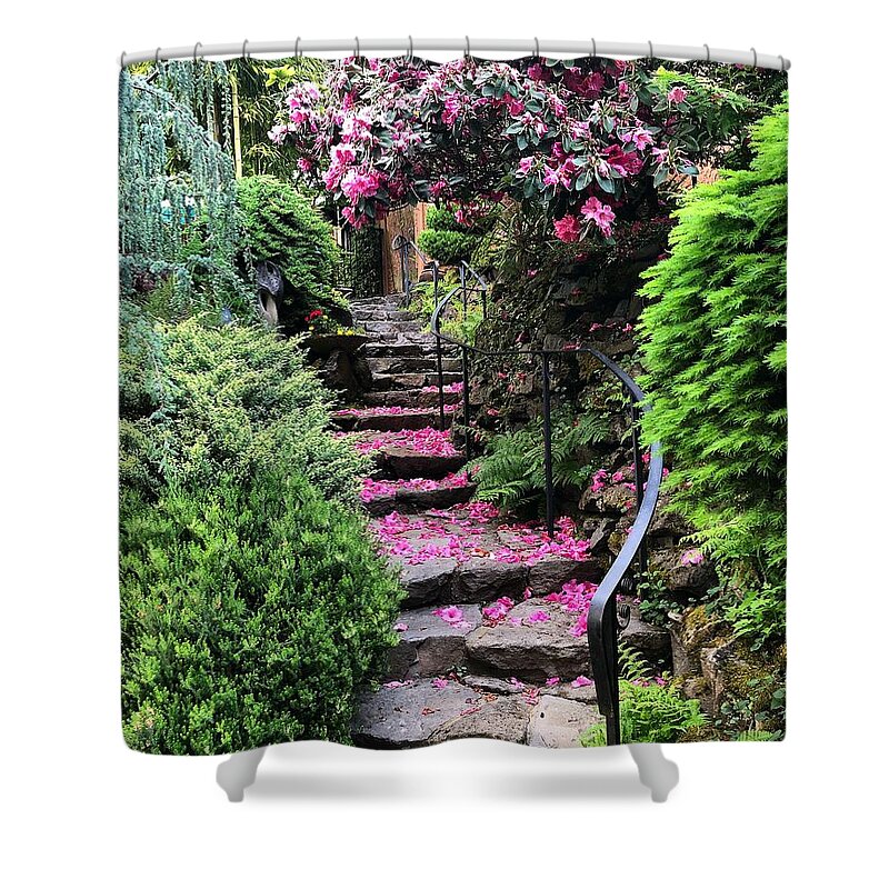 Stairs Shower Curtain featuring the photograph Welcome by Brian Eberly