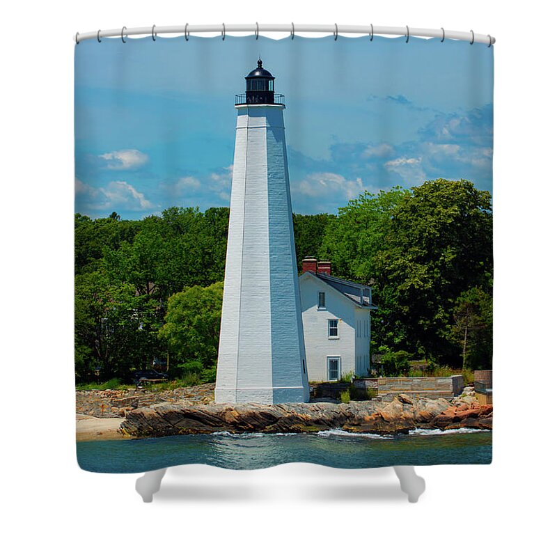 Connecticut Shower Curtain featuring the photograph Welcome Light by Joe Geraci