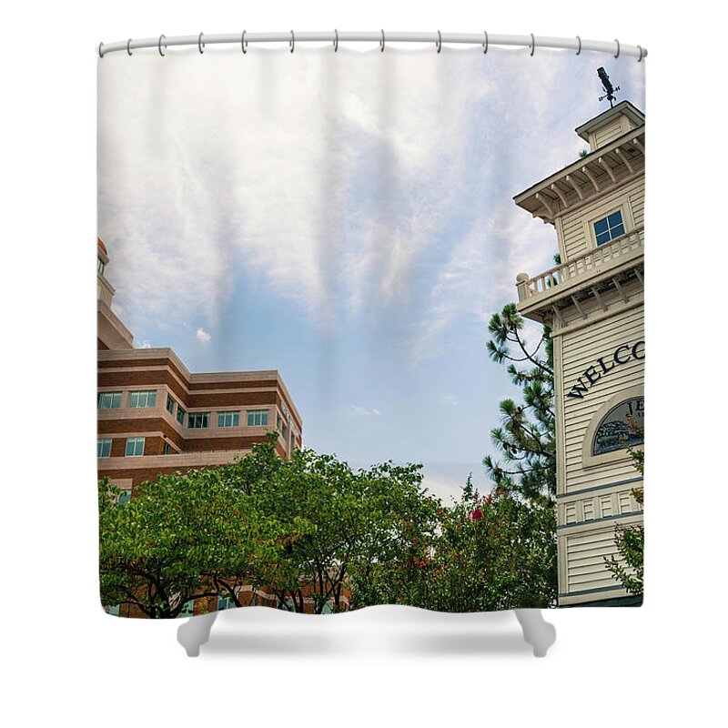 America Shower Curtain featuring the photograph Welcome to Jenks America - Oklahoma Architectural Wall Art by Gregory Ballos