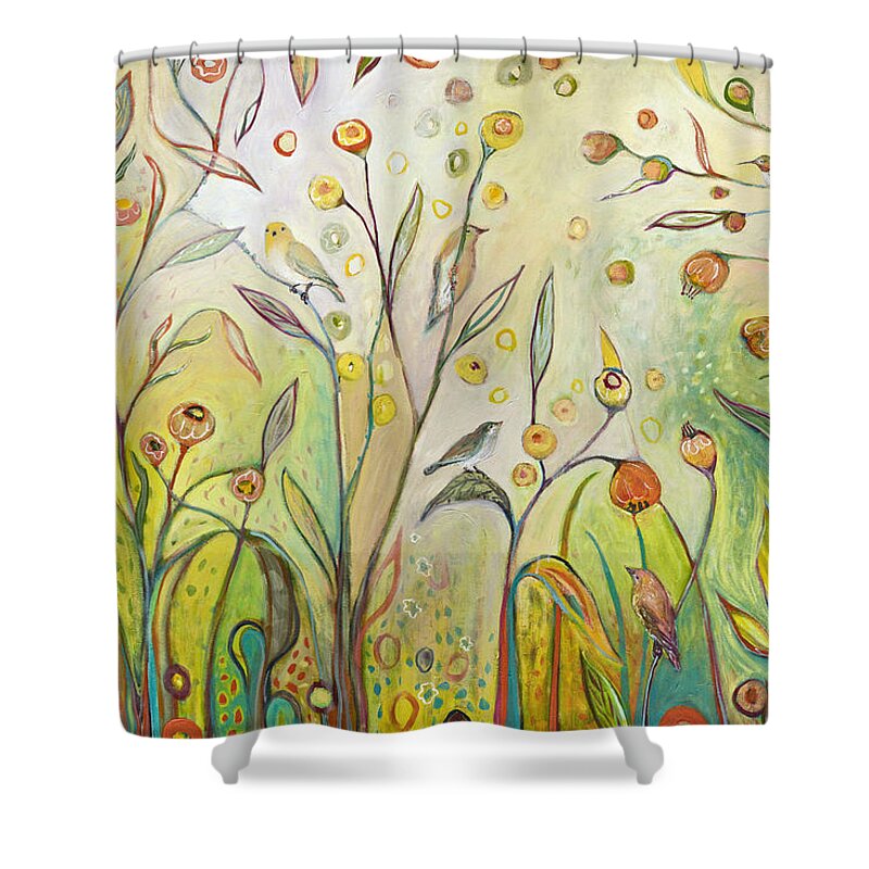 Garden Shower Curtain featuring the painting Welcome to My Garden by Jennifer Lommers