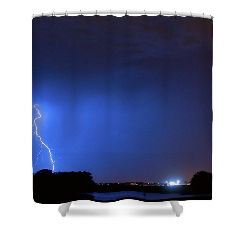 Weld County Shower Curtain featuring the photograph Weld County Looking East from County Line CO by James BO Insogna