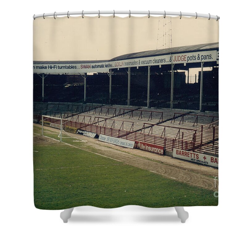  Shower Curtain featuring the photograph West Bromwich Albion - The Hawthorns - Smethwick End 1 - 1970s by Legendary Football Grounds