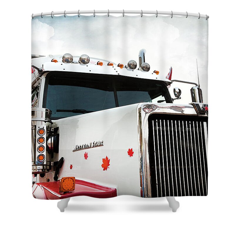 Trucks Shower Curtain featuring the photograph Western Star Out Of Canada by Theresa Tahara