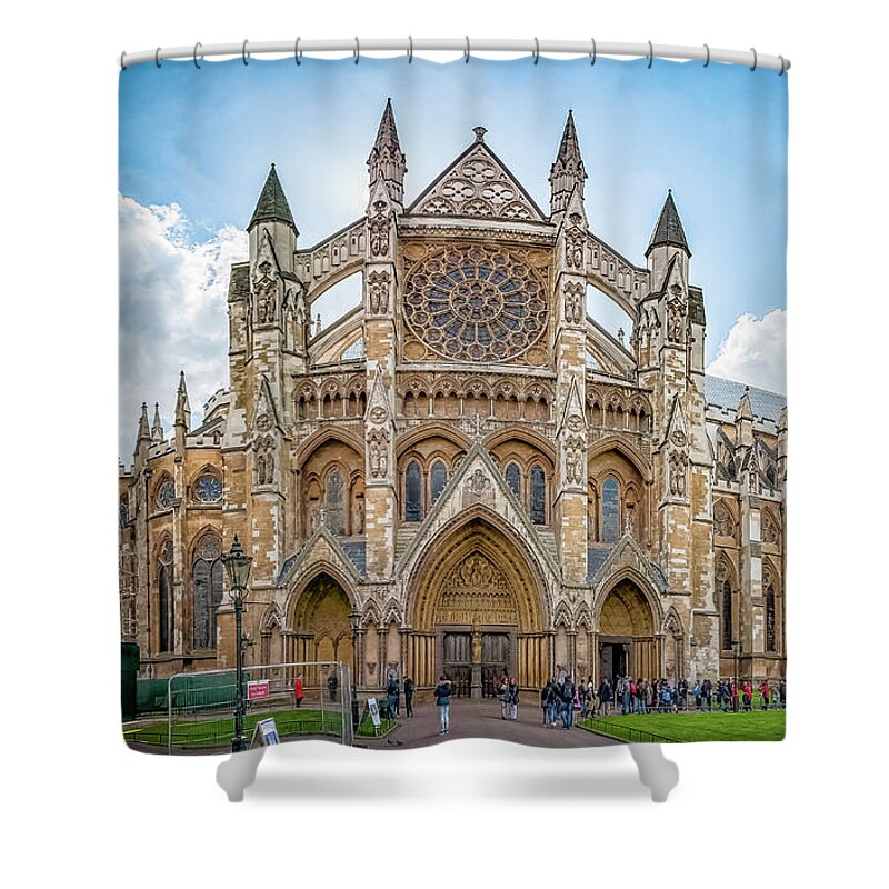 Abbey Shower Curtain featuring the photograph Westminster Abbey panorama by Mariusz Talarek