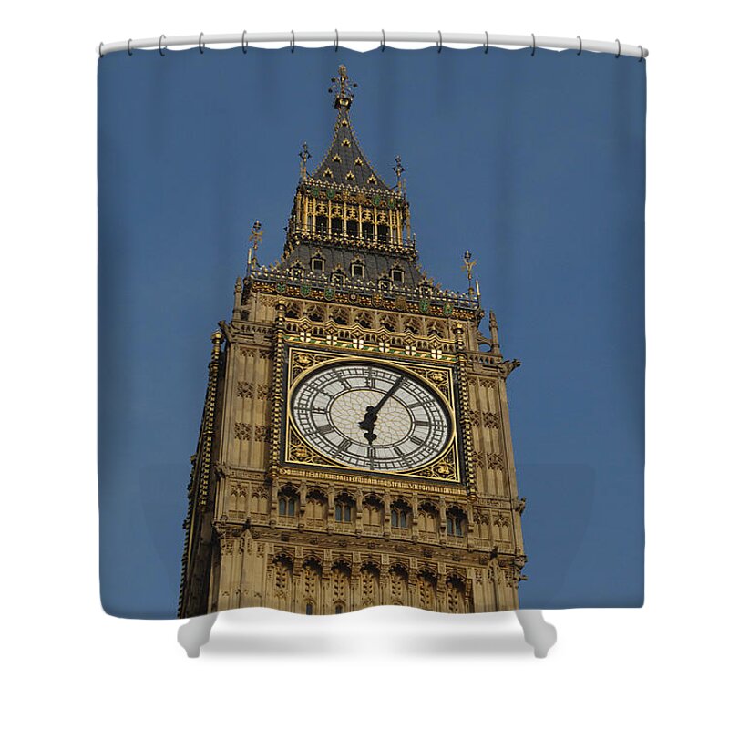 Westminster Shower Curtain featuring the photograph Westminster Town Clock by Adrian Wale
