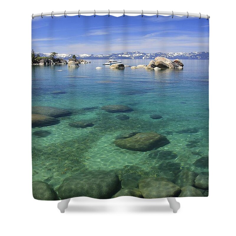 Lake Tahoe Shower Curtain featuring the photograph  Whale Beach In Spring by Sean Sarsfield