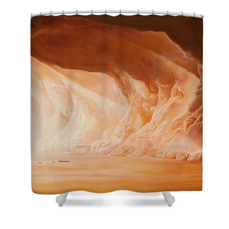 Mad Max Shower Curtain featuring the painting What a Lovely Day by Jennifer Walsh