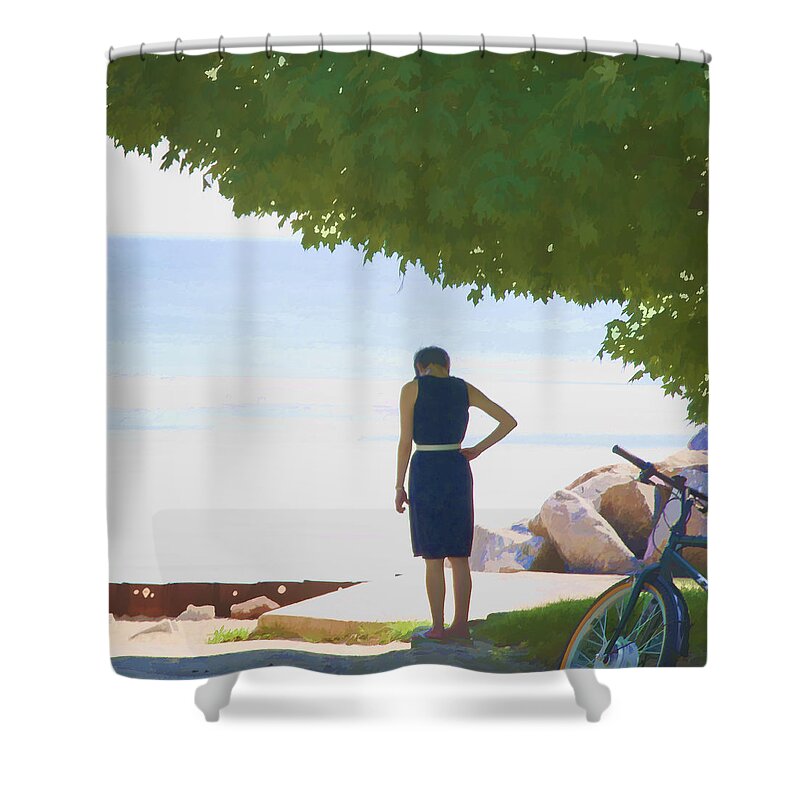 Lake Shower Curtain featuring the photograph What If by John Hansen