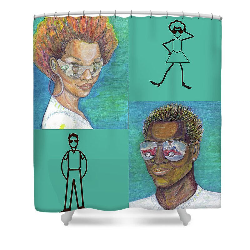 Reflection Shower Curtain featuring the painting What The Heart Wants by Brenda Dulan Moore
