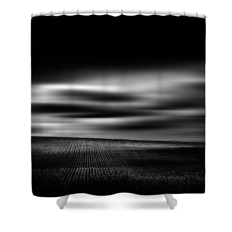 Monochrome Shower Curtain featuring the photograph Wheat Abstract by Dan Jurak
