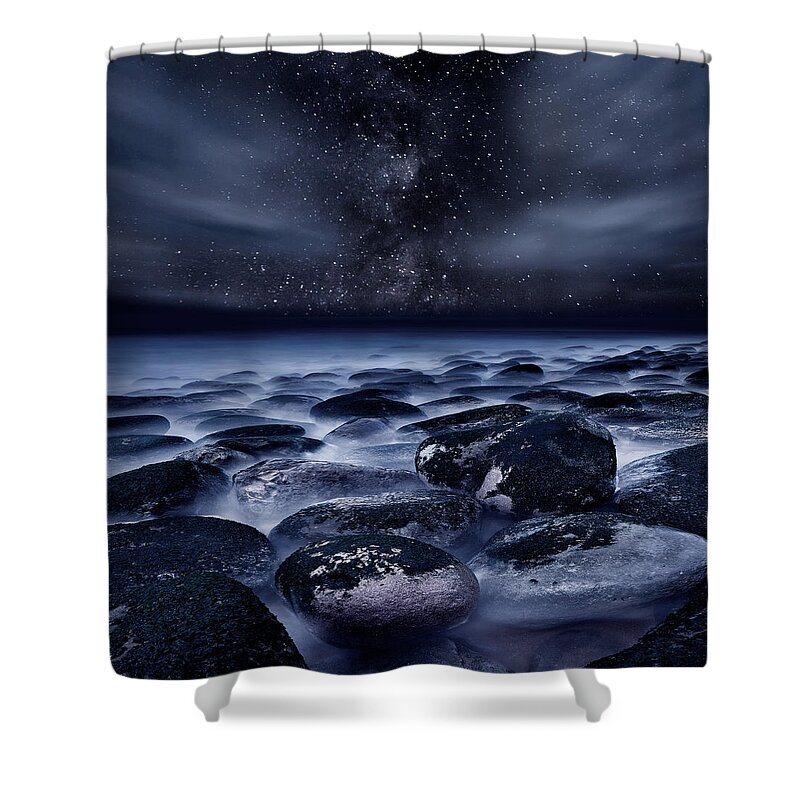 Night Shower Curtain featuring the photograph Where Silence is Perpetual by Jorge Maia