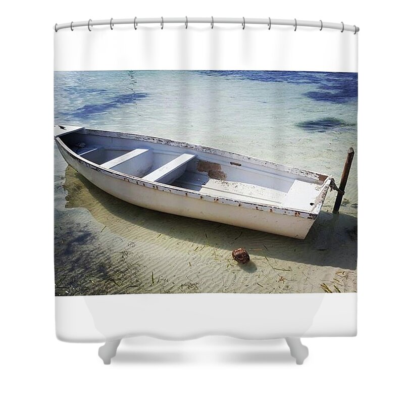 Caye Caulker Shower Curtain featuring the photograph Where The Water Is Crystal Clear by Elle Wanderluster