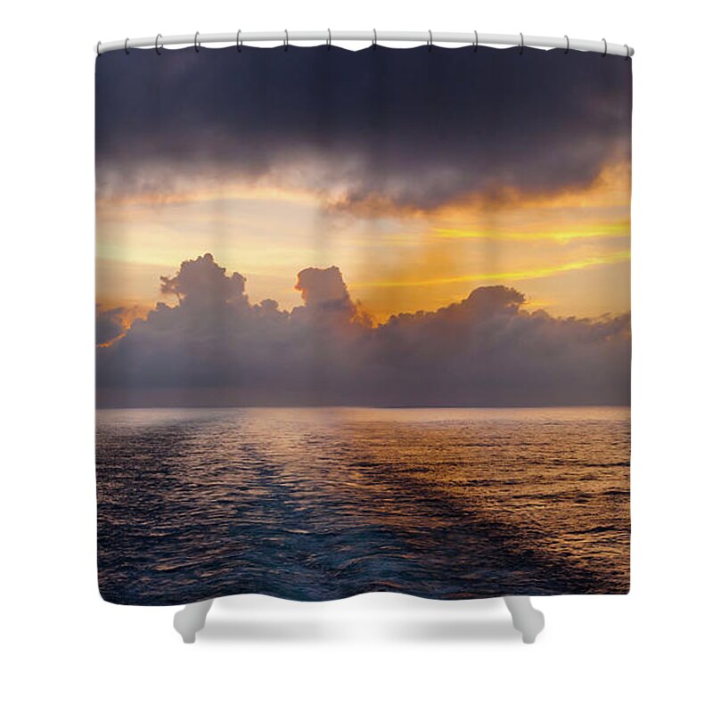 Sunsets Shower Curtain featuring the photograph Where we were by Charles McCleanon