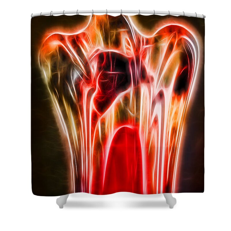 Whispering Angel Shower Curtain featuring the digital art Whispering Angel by Mariola Bitner