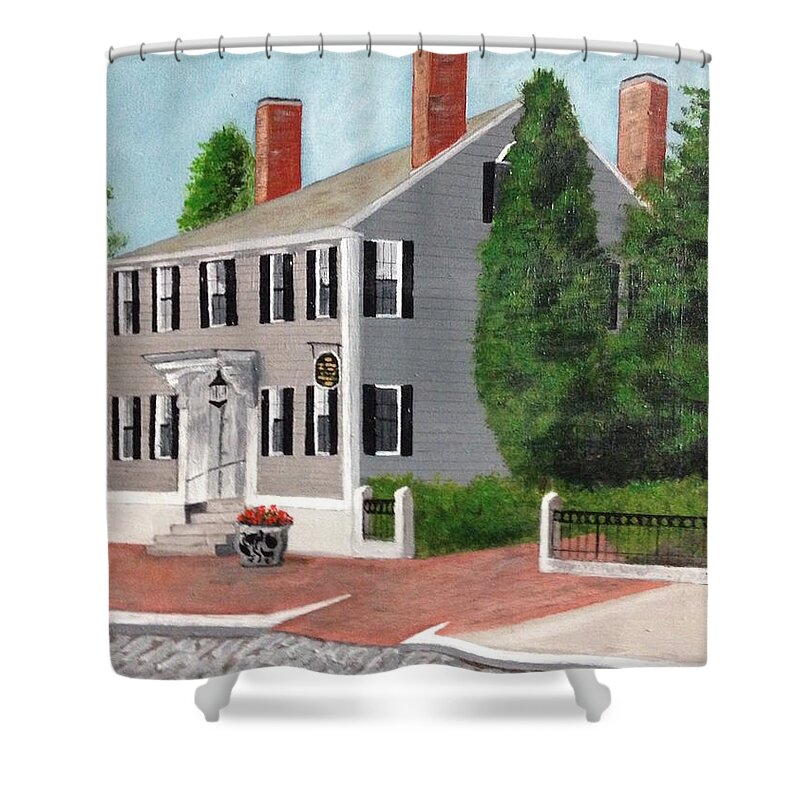 Historic Whistler House Museum Of Art Shower Curtain featuring the painting Whistler House by Cynthia Morgan