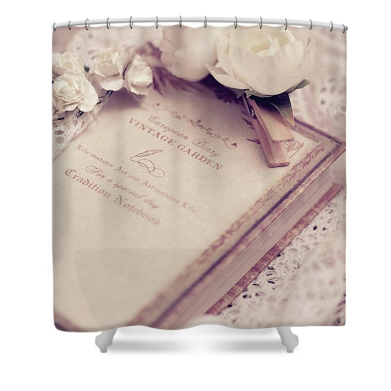 White Lace And Promises Shower Curtain featuring the photograph White Lace and Promises by Yuka Kato