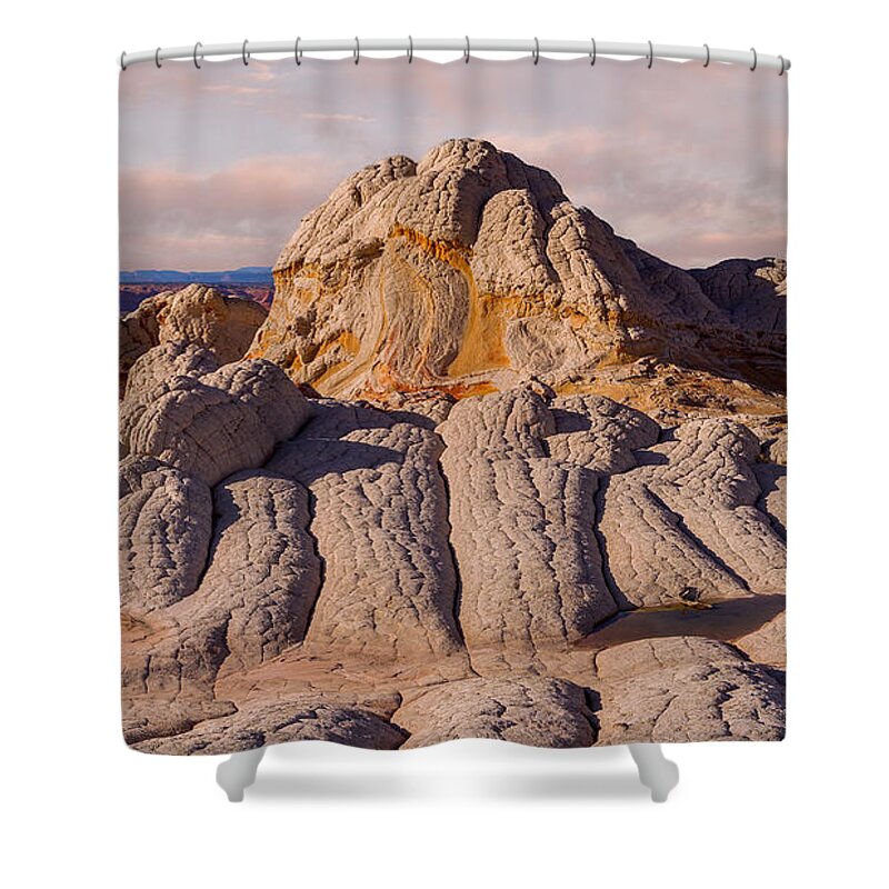 White Pocket Shower Curtain featuring the photograph White Pocket Sunset by Jerry Fornarotto