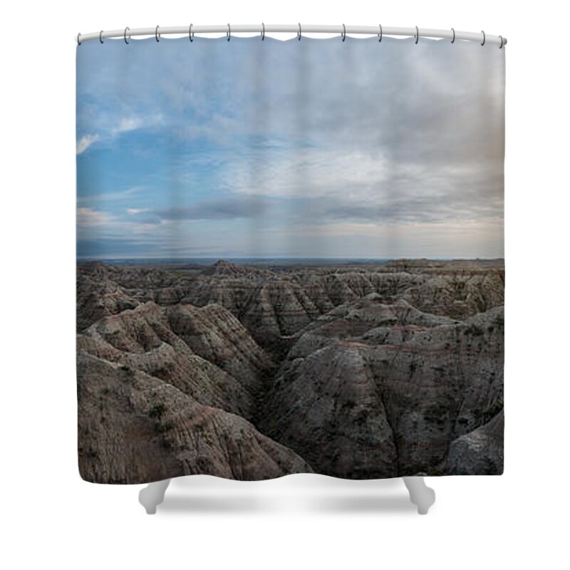 White River Valley Overlook Shower Curtain featuring the photograph White River Valley Overlook Panorama by Michael Ver Sprill