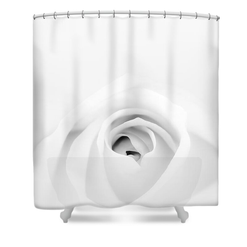 White Shower Curtain featuring the photograph White Rose by Scott Norris