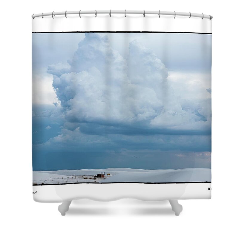 Sand Shower Curtain featuring the photograph White Sands Cloud by R Thomas Berner