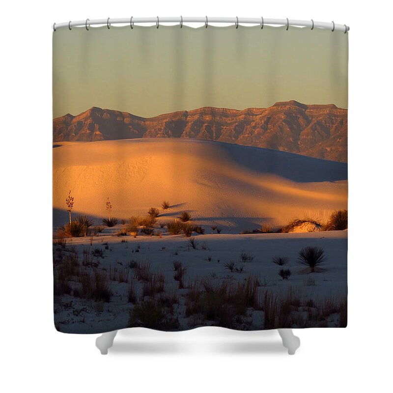 White Sands National Monument Shower Curtain featuring the photograph White Sands Dawn #40 by Cindy McIntyre