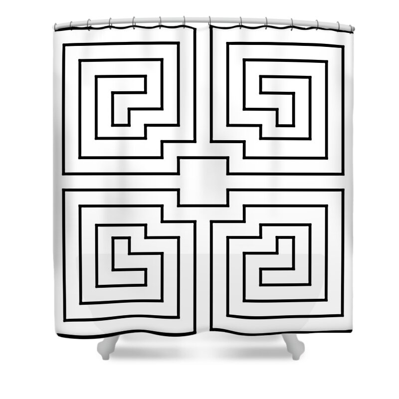 Transparent Shower Curtain featuring the digital art White Transparent Design by Chuck Staley