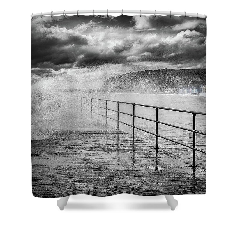 Whitehead Shower Curtain featuring the photograph Whitehead with a splash of colour by Nigel R Bell