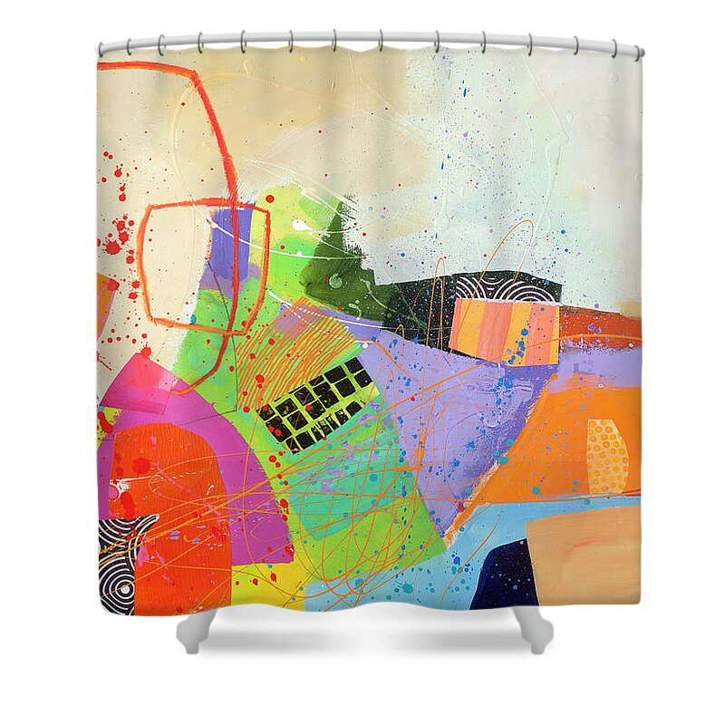 Abstract Art Shower Curtain featuring the painting Who Knew It Could Be So Complicated by Jane Davies