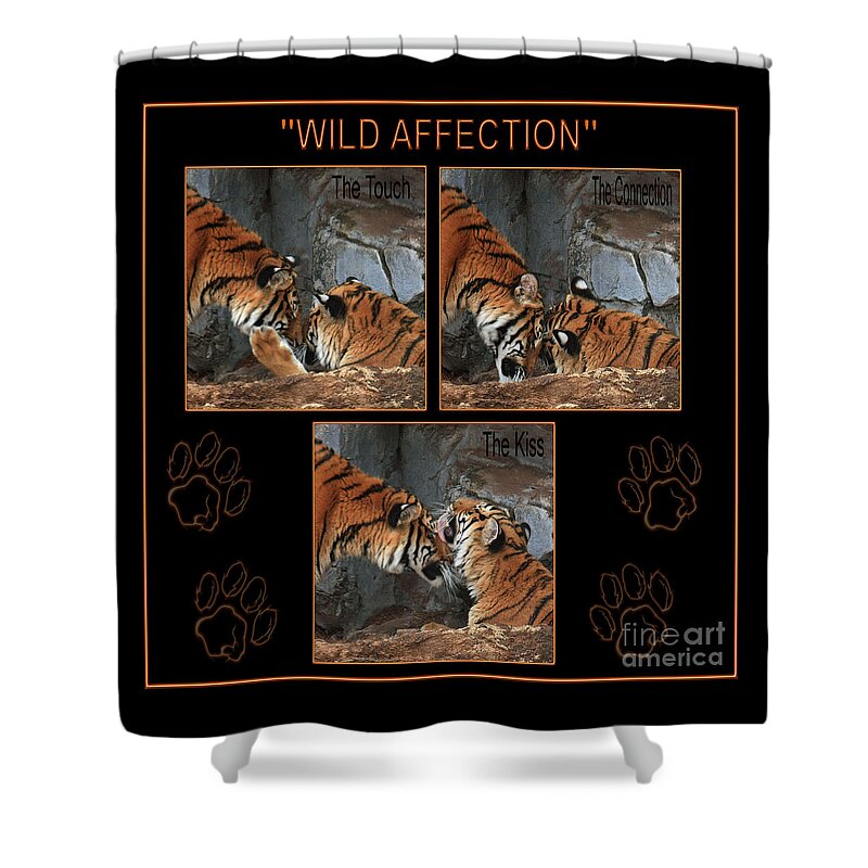 Tiger Shower Curtain featuring the photograph Wild Affection 2 by Terri Mills