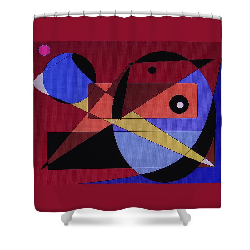 Abstract Bird Shower Curtain featuring the digital art Wild Bird by Ian MacDonald
