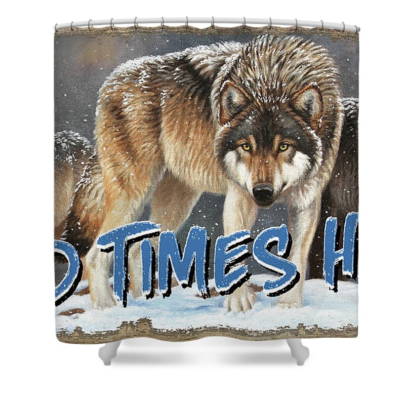 Jq Licensing Shower Curtain featuring the painting Wild Times Here by Cynthie Fisher
