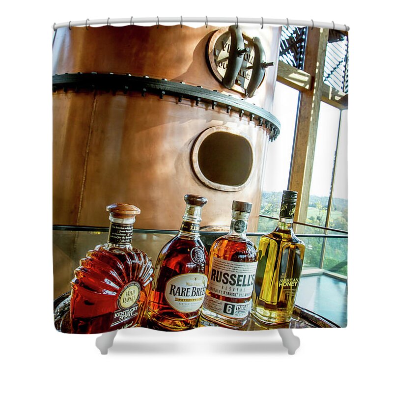 American Shower Curtain featuring the photograph Wild Turkey Bourbon visitors center by Karen Foley