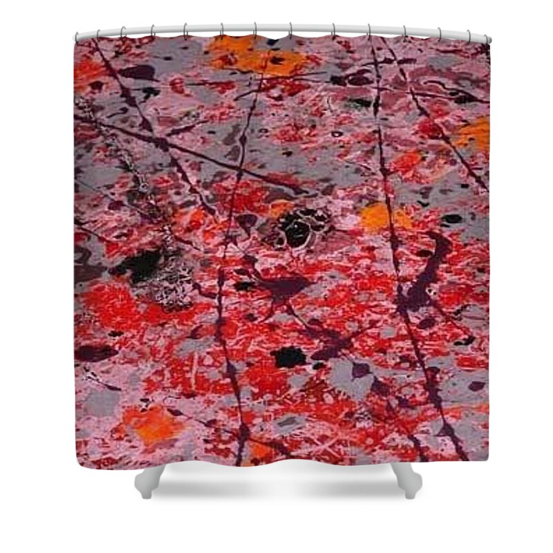 Plaster Shower Curtain featuring the painting Wildflower Close Up by Laurette Escobar