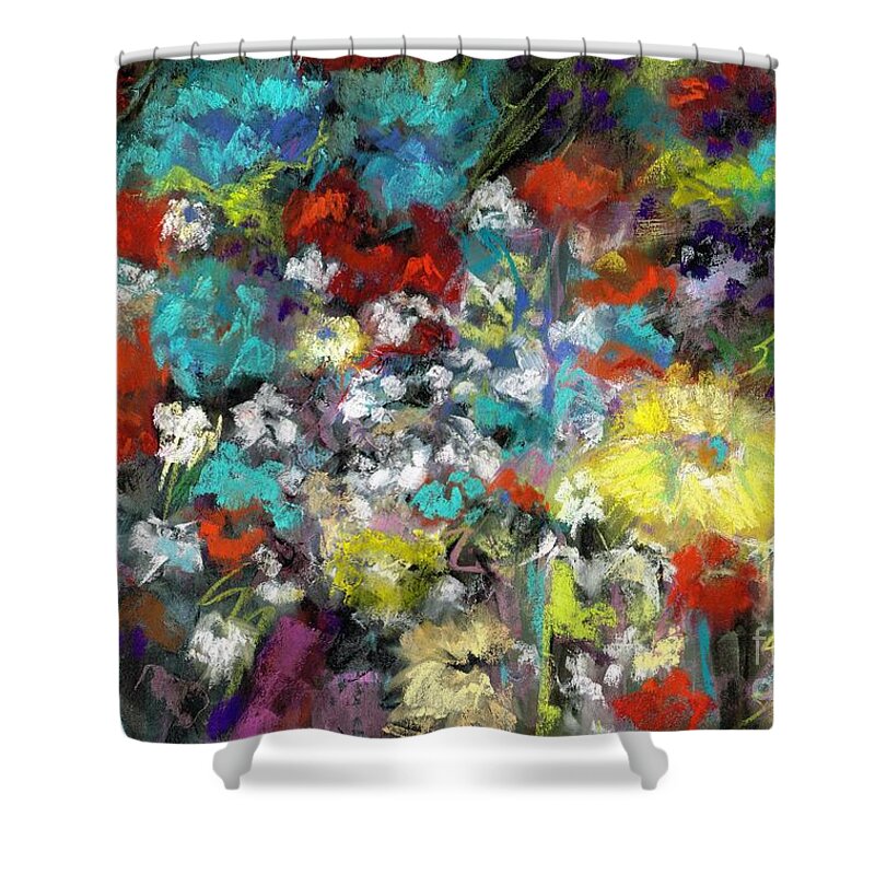 Flowers Shower Curtain featuring the painting Wildflower Field by Frances Marino