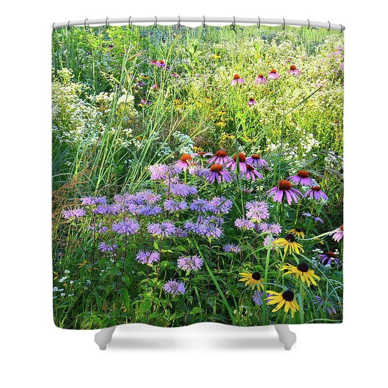 Mchenry County Conservation District Shower Curtain featuring the photograph Wildflowers in Moraine Hills State Park by Ray Mathis