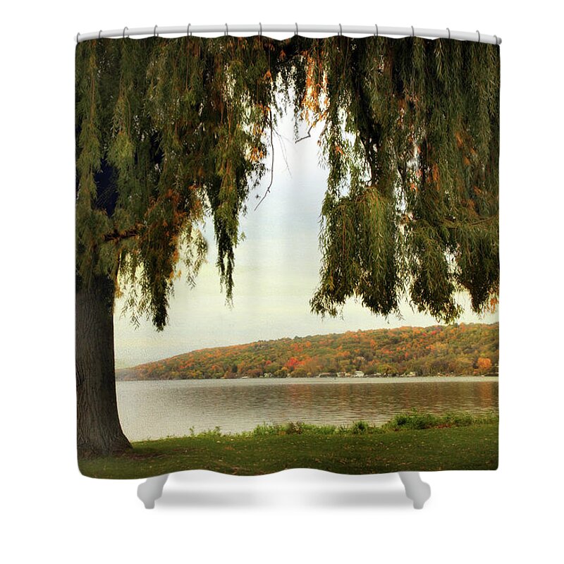 Nature Shower Curtain featuring the photograph Willows of Stewart Park by Jessica Jenney
