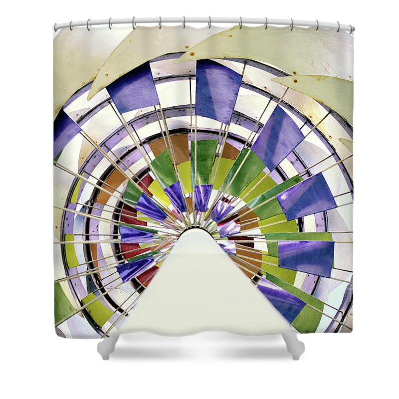 Sanmateo Shower Curtain featuring the photograph Wind Rose Sculpture by Erica Freeman