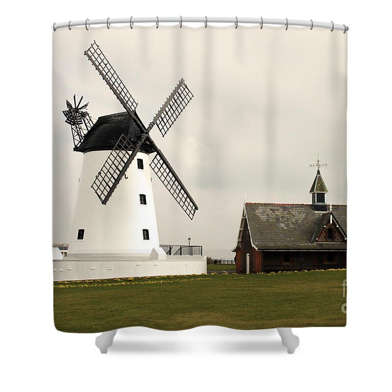Windmill Shower Curtain featuring the photograph Windmill at Lytham St. Annes - England by Doc Braham