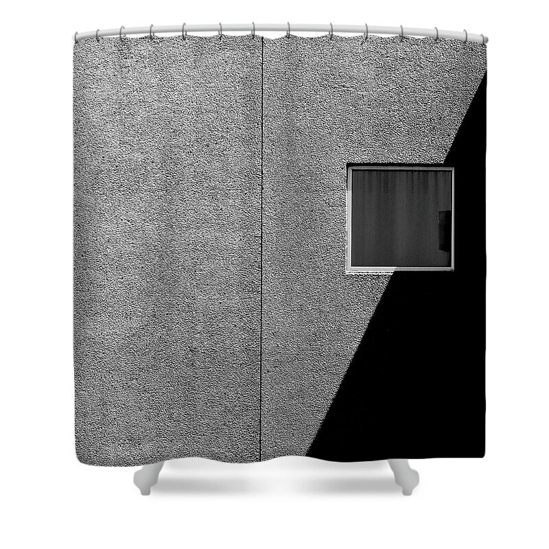 Urban Shower Curtain featuring the photograph Square - Window and Shadow by Stuart Allen