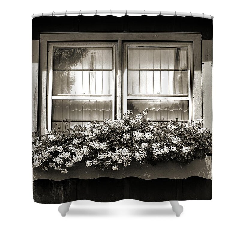 Window Shower Curtain featuring the photograph Window Flower Box 2 by Joanne Coyle