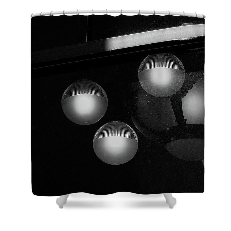 Black And White Shower Curtain featuring the digital art Window Peeking by Wild Thing